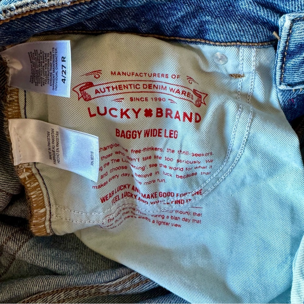 Lucky Brand The Baggy Wide Leg jeans 4 / 27 - Picture 11 of 14